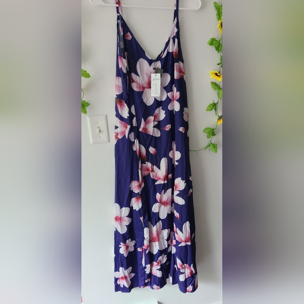 Nwt Zanzea New Medium Floral Maxi Dress